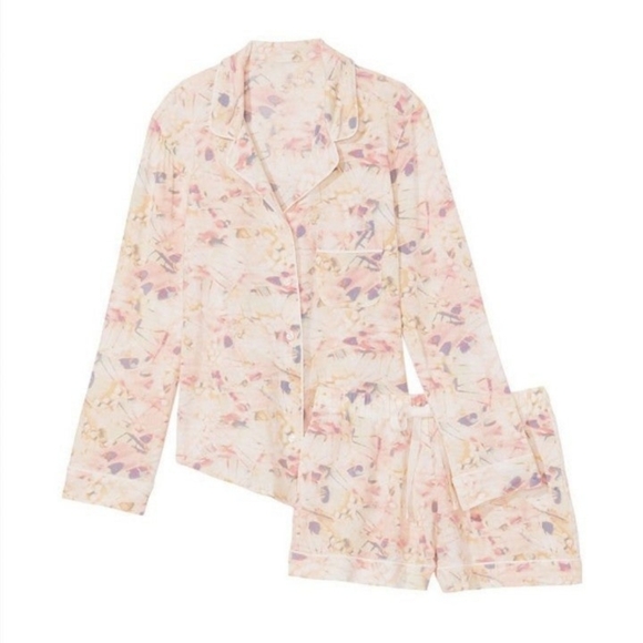 NEW VICTORIA'S SECRET 2 pc MODAL SHORT PAJAMA SET in BUTTERFLY WING PRINT - Picture 4 of 8